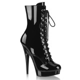 Verni 15 cm SULTRY-1020 ftiche bottines  talons aiguilles noirs