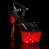 Verni 18 cm DISCOLITE-709 sandales LED ampoule pour stripteaseuse