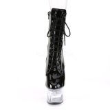 Verni 18 cm FLASH-1020-7 bottines poledance plateforme lumineuses LED