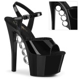 Verni 18 cm KNUCKS-709 talons hauts pleaser plateforme