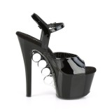 Verni 18 cm KNUCKS-709 talons hauts pleaser plateforme