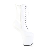 Verni 20 cm CRAZE-1040 Heelless bottines pony talons blanc