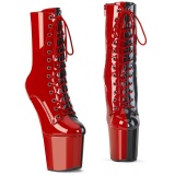 Verni 20 cm CRAZE-1040TT Heelless bottines pony talons rouges