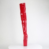 Verni 20 cm CRAZE-3000 Heelless overknee bottes pony talons rouges