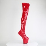 Verni 20 cm CRAZE-3000 Heelless overknee bottes pony talons rouges