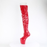 Verni 20 cm CRAZE-3050 Heelless overknee bottes pony talons rouges