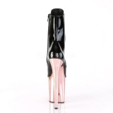 Verni 20 cm FLAMINGO-1020 Bottines Plateforme Chrome Rose