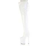Verni 20 cm FLAMINGO-3850 bottes cuissardes  lacets blanc
