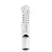 Verni 20 cm XTREME-1021 ftiche bottines  talons aiguilles blanc