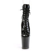 Verni 20 cm XTREME-1021 ftiche bottines  talons aiguilles noirs