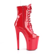 Verni 20 cm XTREME-1021 ftiche bottines  talons aiguilles rouge