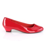 Verni 3 cm GWEN-01 escarpins pour homme et drag queens en rouges