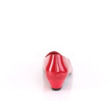 Verni 3 cm GWEN-01 escarpins pour homme et drag queens en rouges