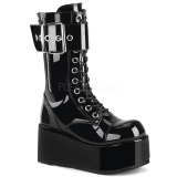 Verni 9,5 cm PETROL-150 bottes demonia - bottes plateforme unisex