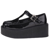 Verni CREEPER-214 Chaussures Creepers Femmes Plateforme