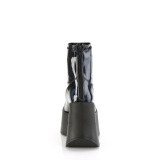 Verni emo 11,5 cm DYNAMITE-100 bottine plateforme compense noir