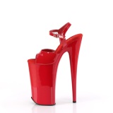 Verni rouge 25,5 cm BEYOND-009 talons trs hauts - chaussures plateforme extrme