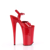 Verni rouge 25,5 cm BEYOND-009 talons trs hauts - chaussures plateforme extrme