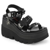 Vernis 11,5 cm SHAKER-13 sandales à talons compensées et plateforme glitter