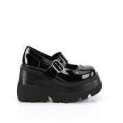 Vernis 11,5 cm SHAKER-23 demonia plateforme chaussure alternative noir