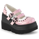 Vernis 11,5 cm SHAKER-27 demonia plateforme chaussure alternative rose