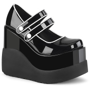 Vernis 13 cm VOID-37 demonia plateforme chaussure alternative noir