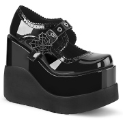 Vernis 13 cm VOID-38 demonia plateforme chaussure alternative noir