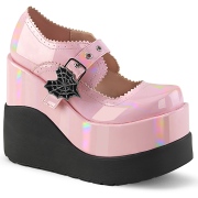 Vernis 13 cm VOID-38 demonia plateforme chaussure alternative rose