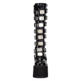 Vernis 14 cm SWING-815 plateforme bottes alternative  boucles noires