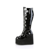 Vernis 14 cm demonia bottes mollets larges et cuisses rondes lastiques