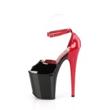 Vernis 20 cm FLAMINGO-868 noires chaussures pleaser talons hauts