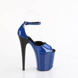 Vernis 20 cm FLAMINGO-884 bleues chaussures pleaser talons hauts