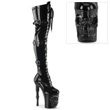 Vernis 20 cm RAPTURE-3028 crne plateforme bottes overknee femme