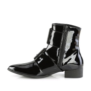 Vernis WARLOCK-55 bottines bout pointu - bottines winklepicker homme 2 boucles