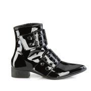 Vernis WARLOCK-55 bottines bout pointu - bottines winklepicker homme 2 boucles