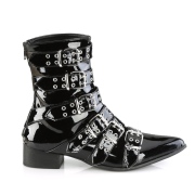 Vernis WARLOCK-70 bottines bout pointu - bottines winklepicker homme 6 boucles