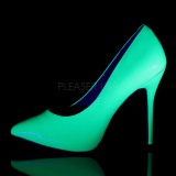 Vert Neon 13 cm AMUSE-20 escarpins  talon aiguille bout pointu