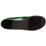 Vert STAR-16G etincelle chaussures ballerines femmes plates