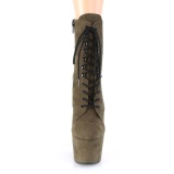 Vert Similicuir 18 cm ADORE-1020FS bottines femmes  lacets