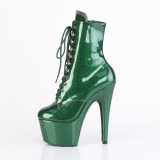 Vert meraude glitter 18 cm pleaser bottines talons hauts femme