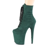 Vert faux suede 20 cm FLAMINGO-1020FS2 bottines de pole dance