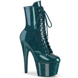 Vert glitter 18 cm pleaser bottines talons hauts femme