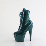 Vert glitter 18 cm pleaser bottines talons hauts femme