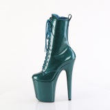 Vert glitter 20 cm pleaser bottines talons hauts femme