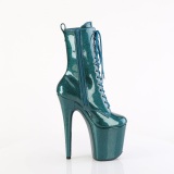 Vert glitter 20 cm pleaser bottines talons hauts femme