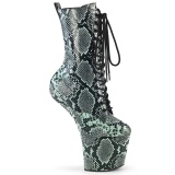Vert motif serpent 20 cm CRAZE-1040SP pony bottines de pole dance