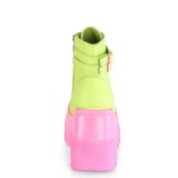 Vert neon 5 cm SHAKER-52 bottines cyberpunk plateforme