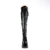 Vinyle 13 cm CAMEL-300WC bottes cuissardes femme talons hauts chunky heels