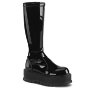 Vinyle 5 cm SLACKER-200 bottes demonia plateforme en noir