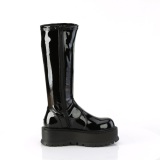 Vinyle 5 cm SLACKER-200 bottes demonia plateforme en noir
